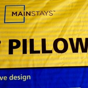 Two queen size pillows with two queen size pillow cases.